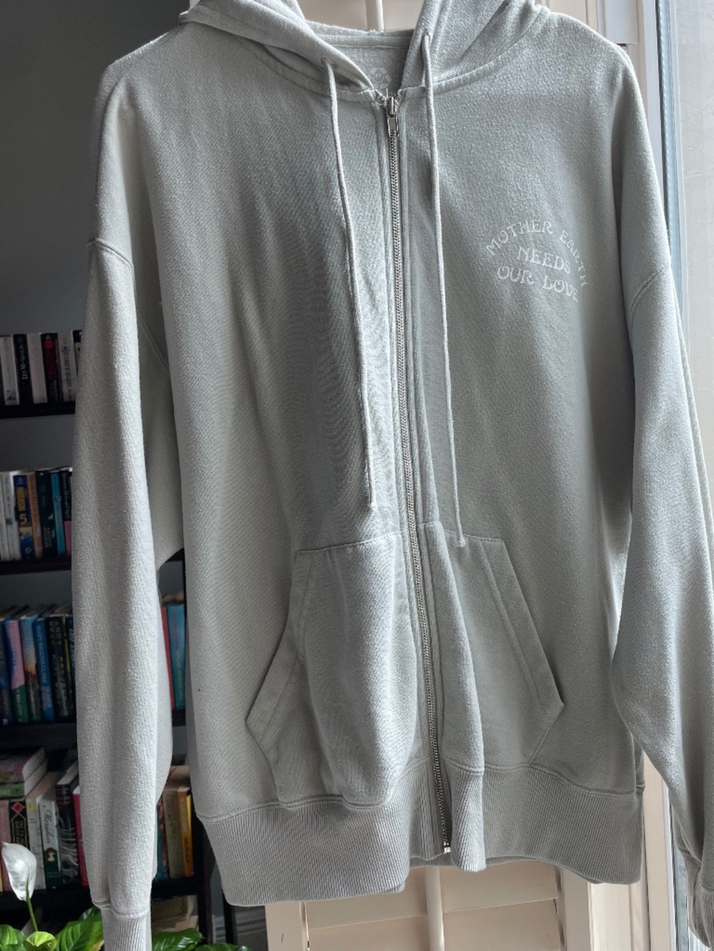 PacSun zipped hoodie Sage green size medium